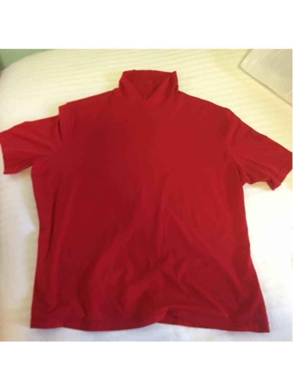 Red St. John Short Sleeved Shirt Size Large